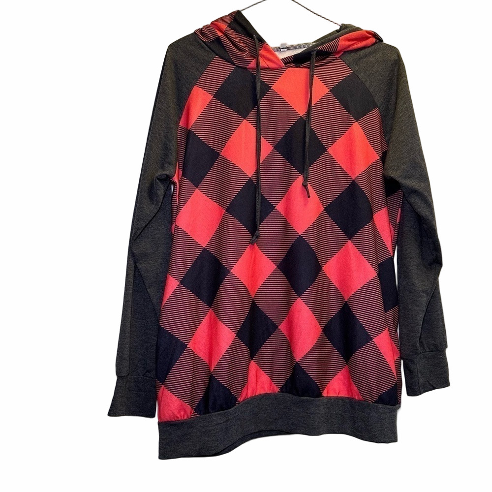 Filly Flair Buffalo Plaid Sweatshirt Size Medium